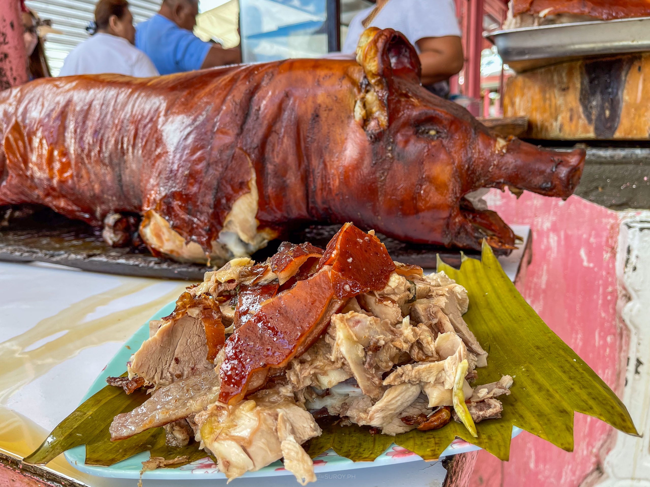 In Carcar they hit the lechon with a torch before they hand it to you
